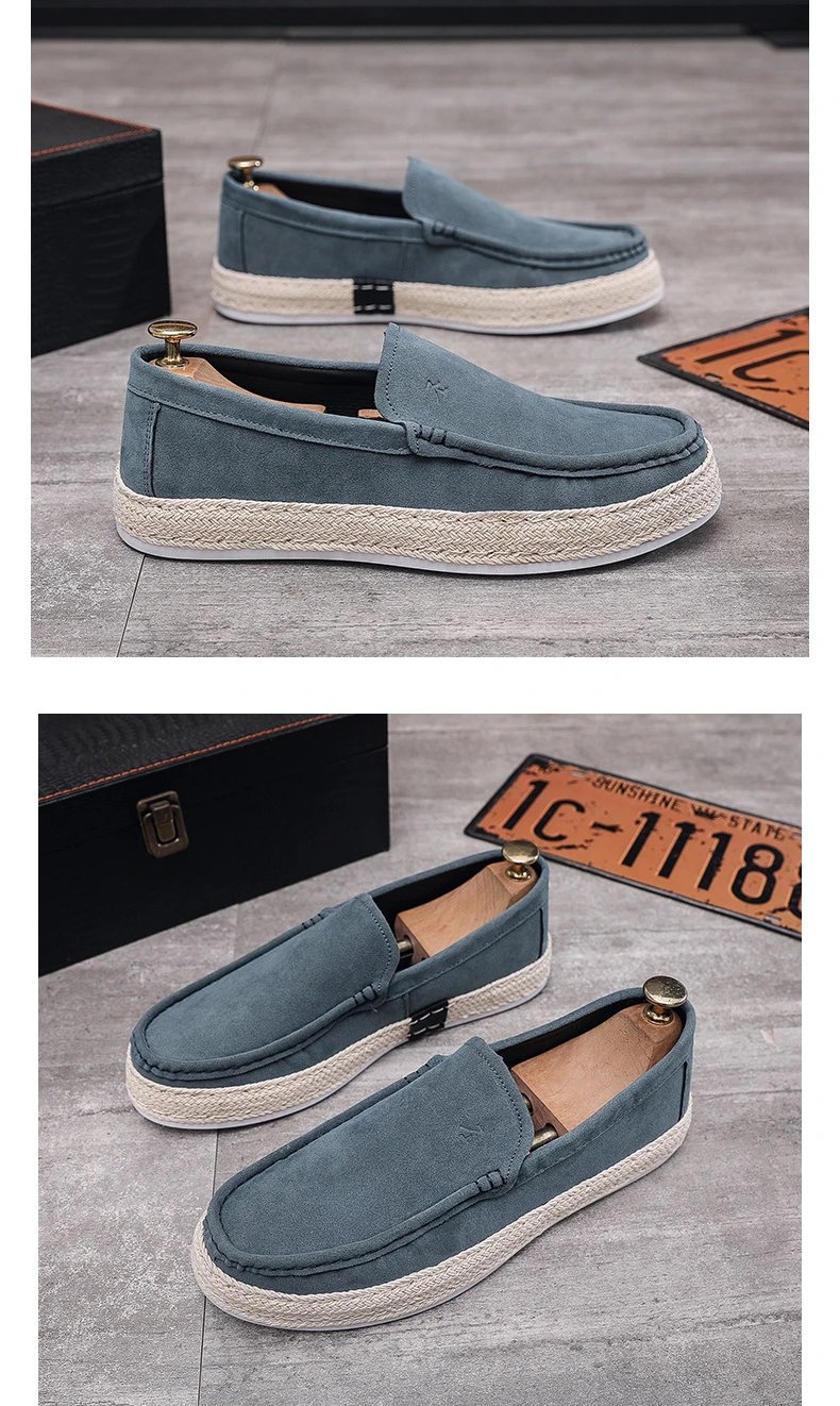 Slip on Men Casual Shoes Concise Mens Canvas Shoes Comfort Non-slip Male Moccasins New Fashion Outdoor Peas Shoes Erkek Ayakkabı
