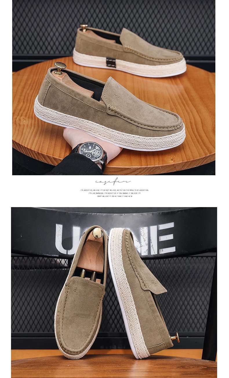 Slip on Men Casual Shoes Concise Mens Canvas Shoes Comfort Non-slip Male Moccasins New Fashion Outdoor Peas Shoes Erkek Ayakkabı