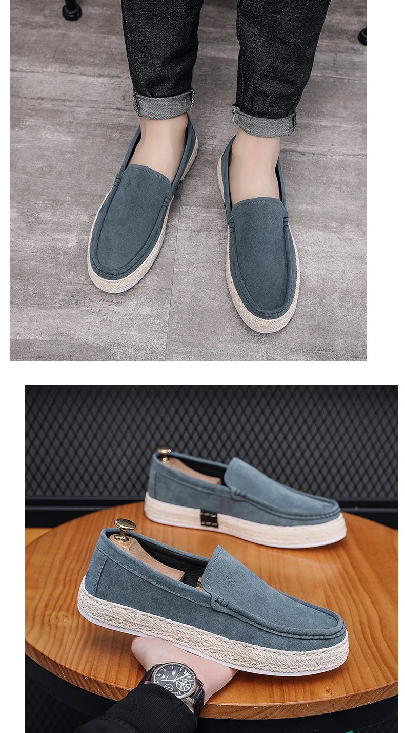 Slip on Men Casual Shoes Concise Mens Canvas Shoes Comfort Non-slip Male Moccasins New Fashion Outdoor Peas Shoes Erkek Ayakkabı