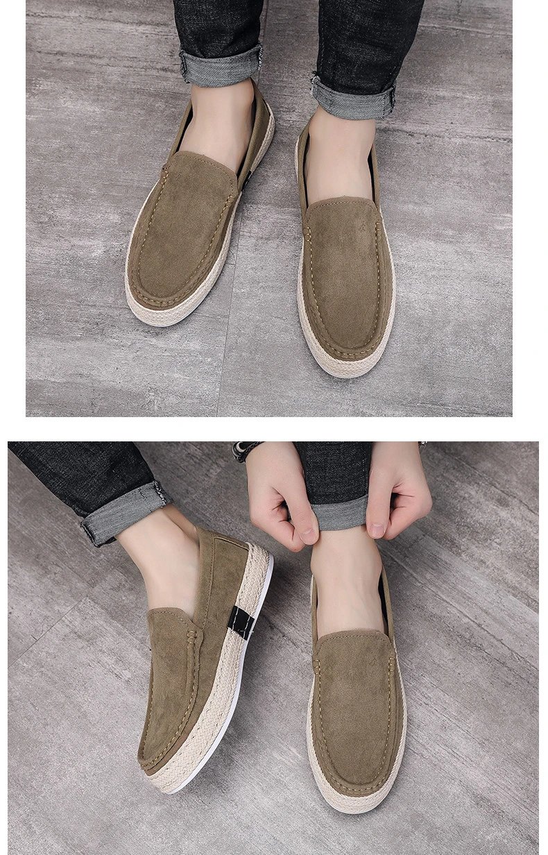 Slip on Men Casual Shoes Concise Mens Canvas Shoes Comfort Non-slip Male Moccasins New Fashion Outdoor Peas Shoes Erkek Ayakkabı