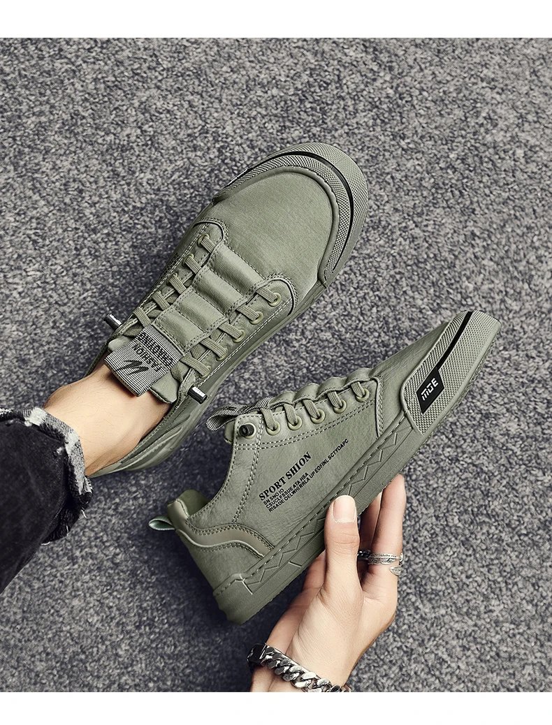 2024 New Men's Fashion Casual Canvas Shoes Non-slip Men Shoes Slip-On Comfortable Flat Casual Shoes sapatos masculinos