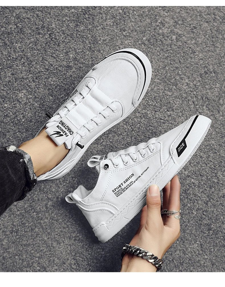 2024 New Men's Fashion Casual Canvas Shoes Non-slip Men Shoes Slip-On Comfortable Flat Casual Shoes sapatos masculinos