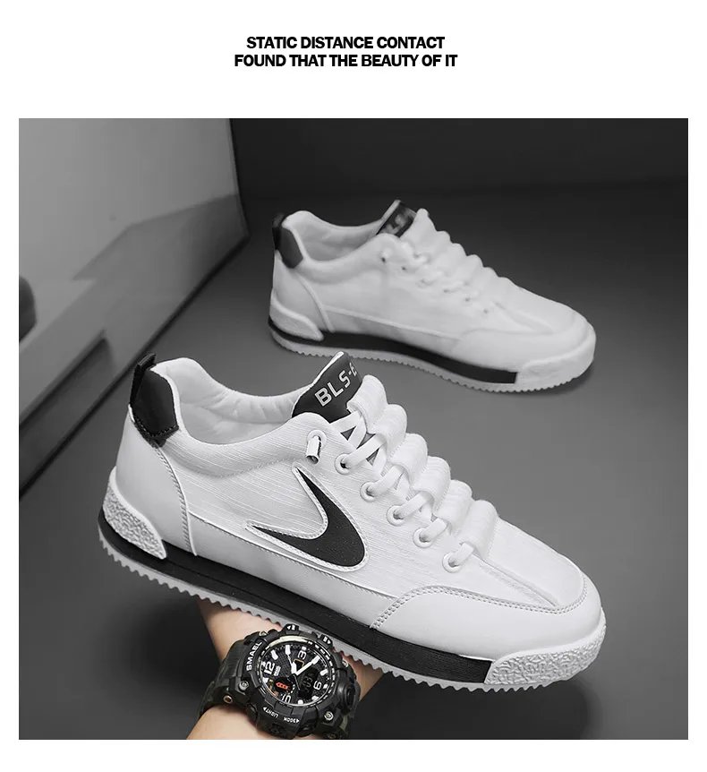 2024 Men Casual Shoes Fashion Walking Sneakers Athletic Fitness Shoes Non-slip Running Shoes Ice Silk Canvas Shoes