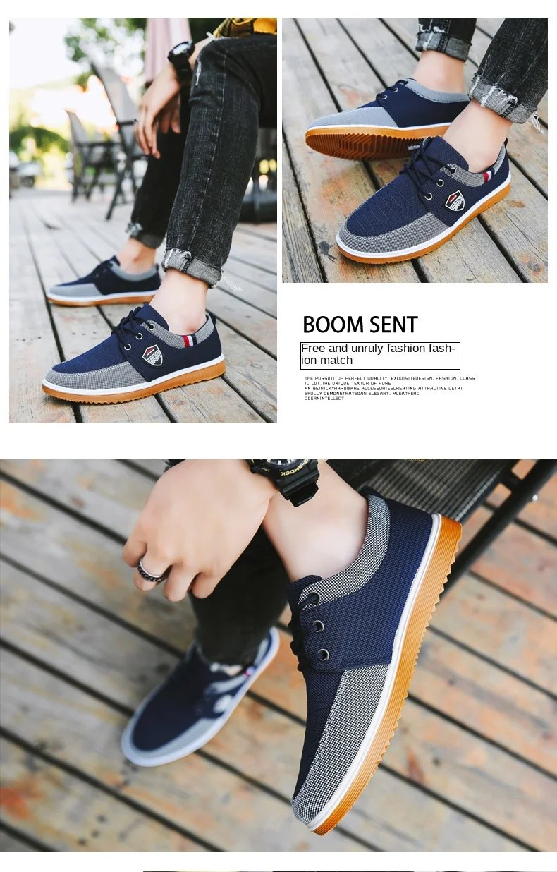 Men's Canvas Shoe Summer Breathable Casual Shoes for Men Fashion Casual Sports Shoes Tendon Sole Wear-resistant Running Shoes