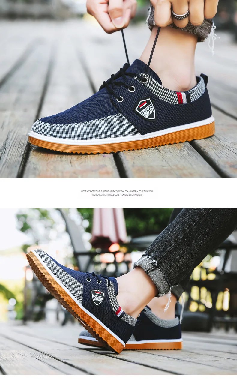 Men's Canvas Shoe Summer Breathable Casual Shoes for Men Fashion Casual Sports Shoes Tendon Sole Wear-resistant Running Shoes