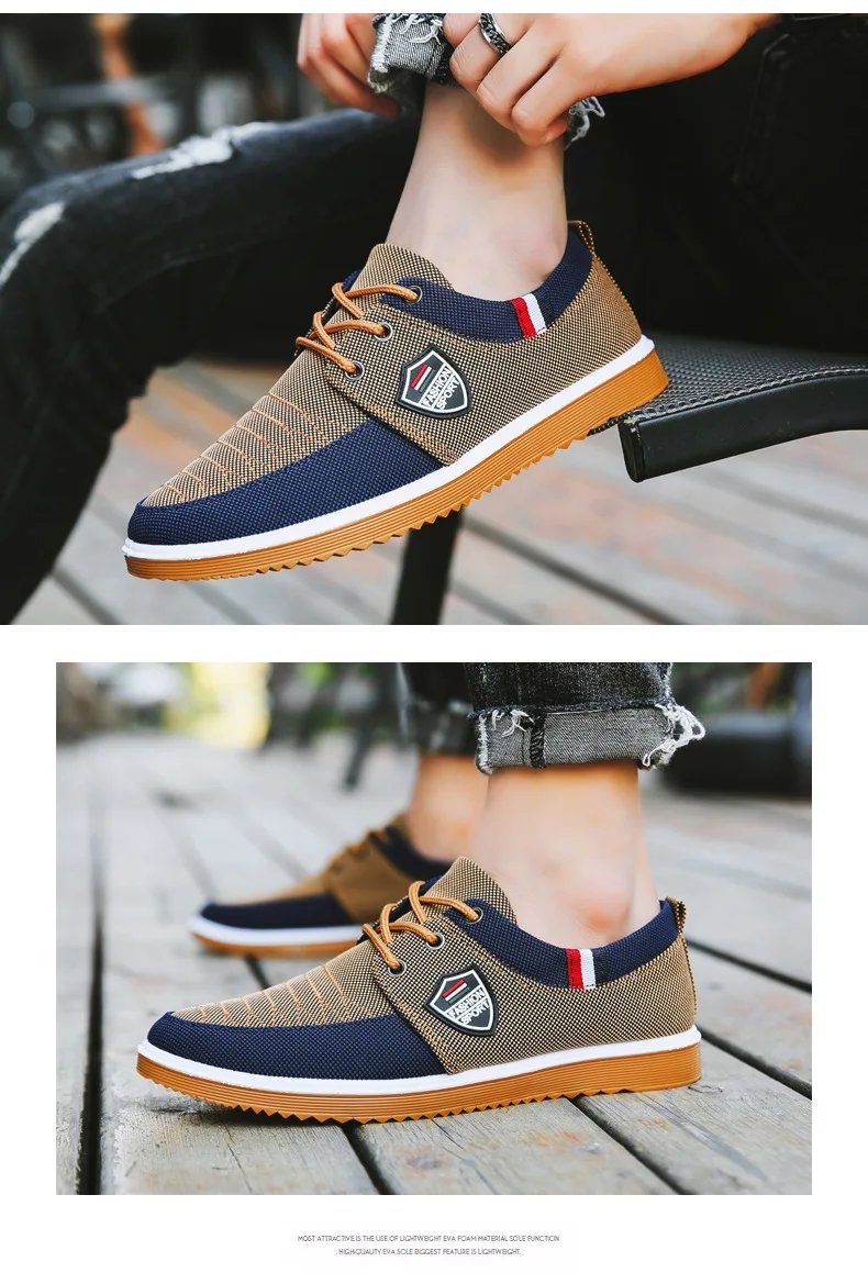 Men's Canvas Shoe Summer Breathable Casual Shoes for Men Fashion Casual Sports Shoes Tendon Sole Wear-resistant Running Shoes