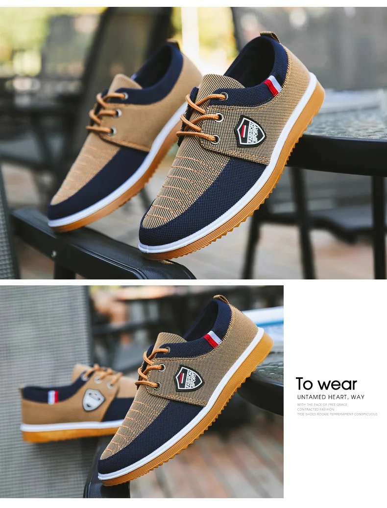 Men's Canvas Shoe Summer Breathable Casual Shoes for Men Fashion Casual Sports Shoes Tendon Sole Wear-resistant Running Shoes