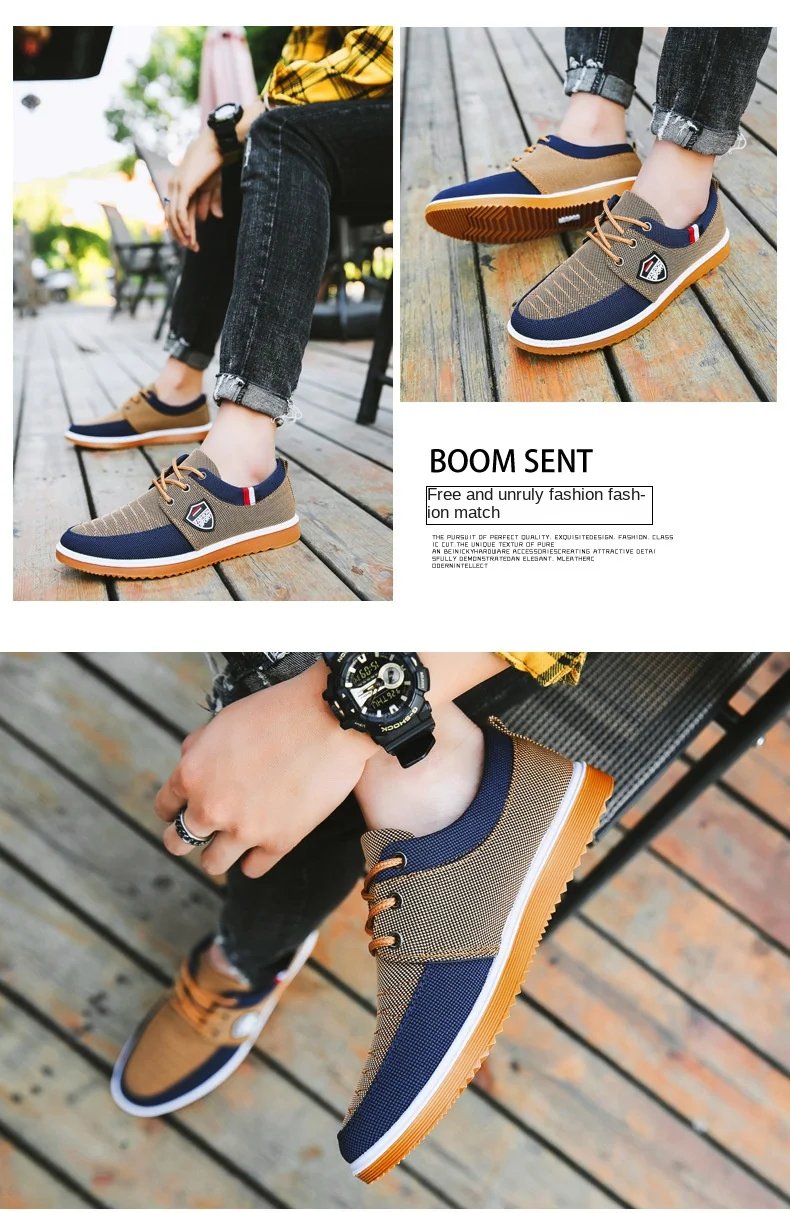 Men's Canvas Shoe Summer Breathable Casual Shoes for Men Fashion Casual Sports Shoes Tendon Sole Wear-resistant Running Shoes