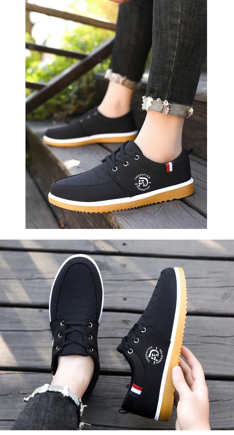 Summer Mens Canvas Shoes Fashion Platform Sneakers for Men Casual Walking Breathable Shoes 2023 Male Loafers Zapatillas Hombre