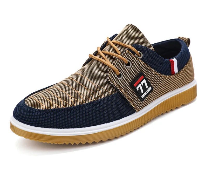 New Men's Canvas Shoes Lightweight Sports Shoe Casual Mesh Breathable Vulcanized Shoes for Men Classic Fashion Lace Up Work Shoe