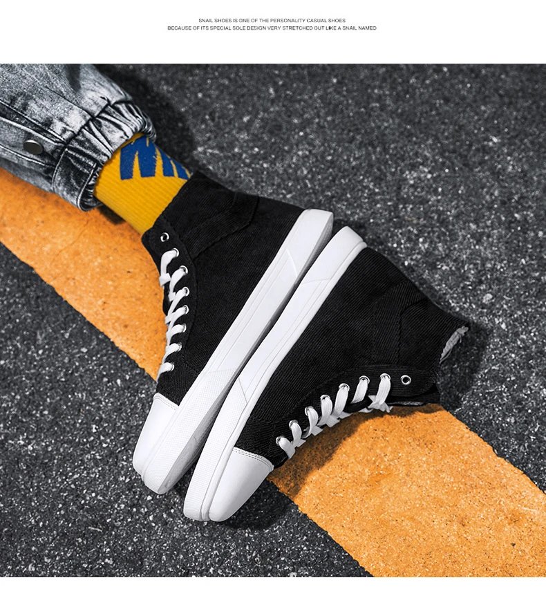 Men Canvas Shoes Summer Classic High Top Men Vulcanized Sneakers Comfortable Men Black Flat Footwear Large Size 39-46