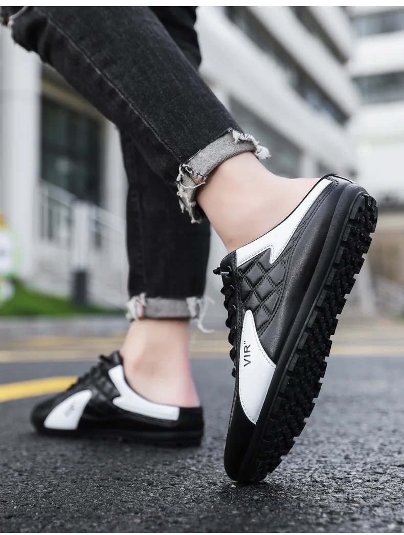 Summer 2023 Half Slippers for Men Trendy Men's Flat Bottom Casual Shoes Soft Sole Support Shoes Men's Sneakers Zapatos De Hombre