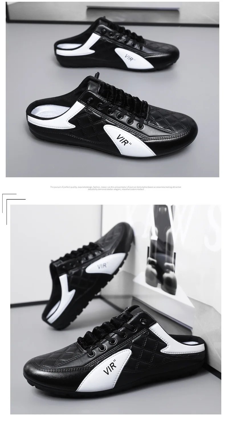 Summer 2023 Half Slippers for Men Trendy Men's Flat Bottom Casual Shoes Soft Sole Support Shoes Men's Sneakers Zapatos De Hombre