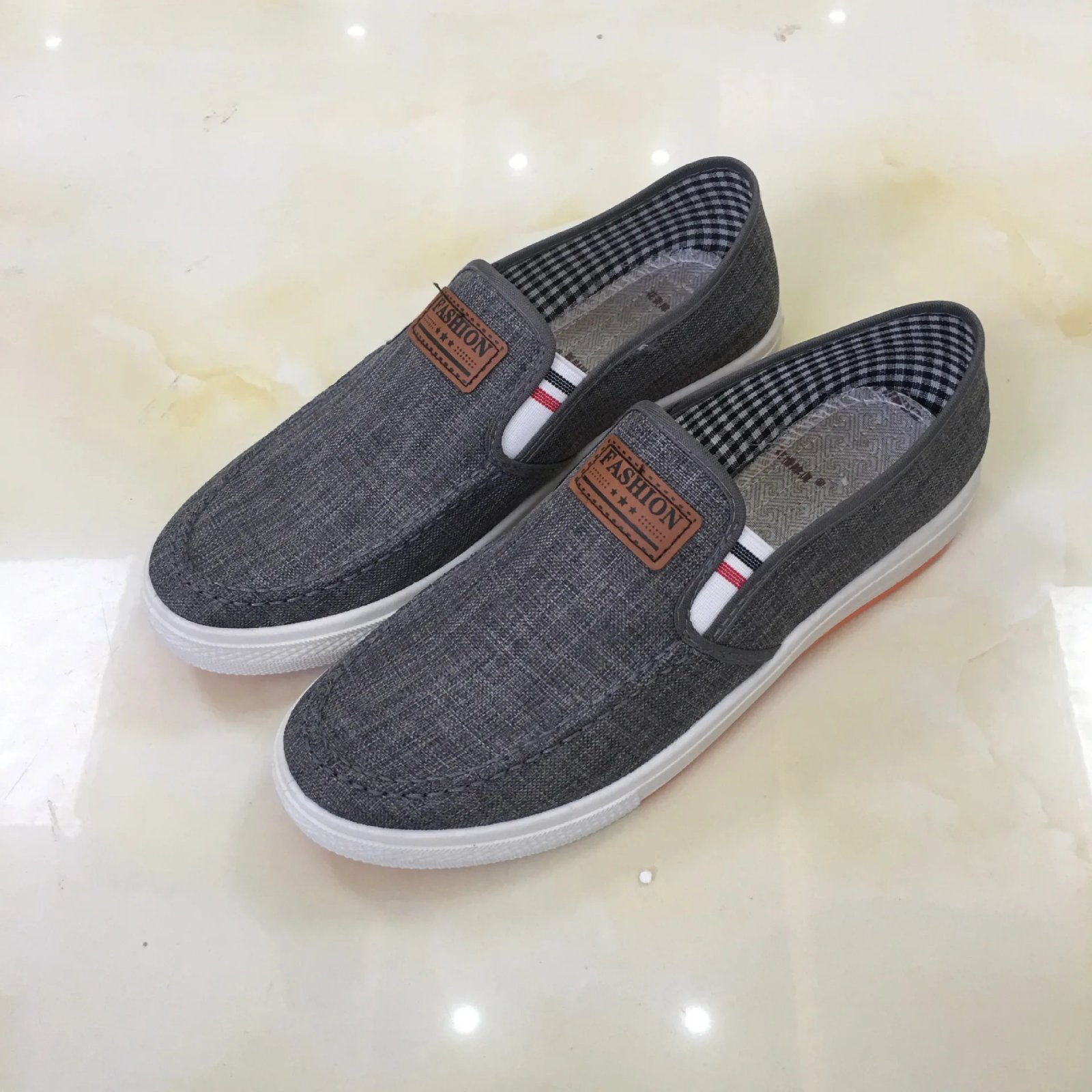 Men Casual Shoes Slip on Canvas Loafers Comfortable Walking Flats for Man Dude Non Slip Soft Moccasins Sneakers Summer