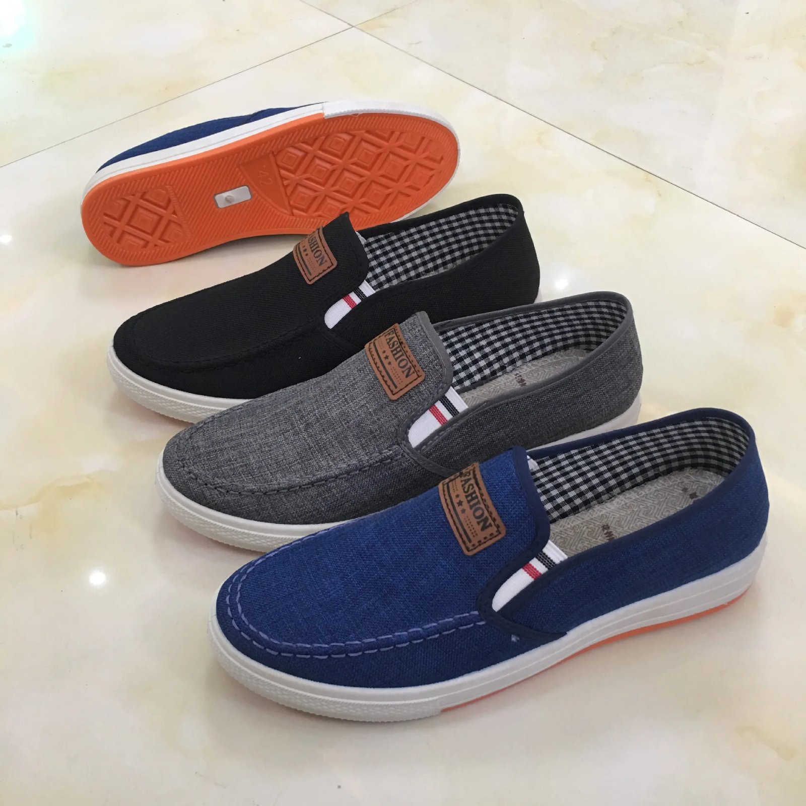 Men Casual Shoes Slip on Canvas Loafers Comfortable Walking Flats for Man Dude Non Slip Soft Moccasins Sneakers Summer
