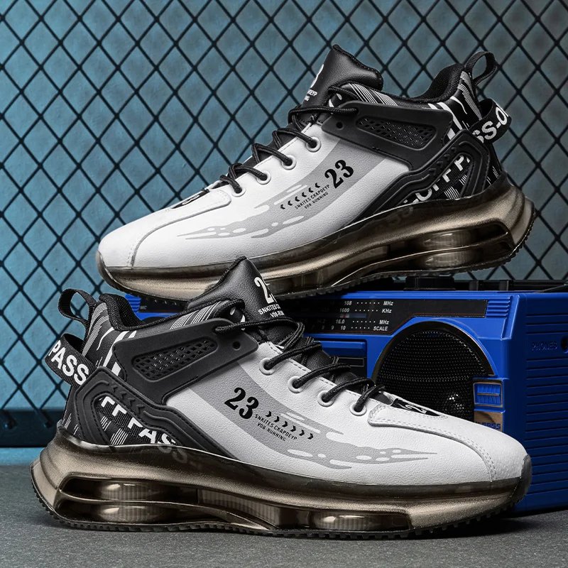 Men Sneakers Running Boots Fashion Outdoor Jogging Sports Shoes Mesh Breathable Cushioning Black Basket Footwear Male Big Size