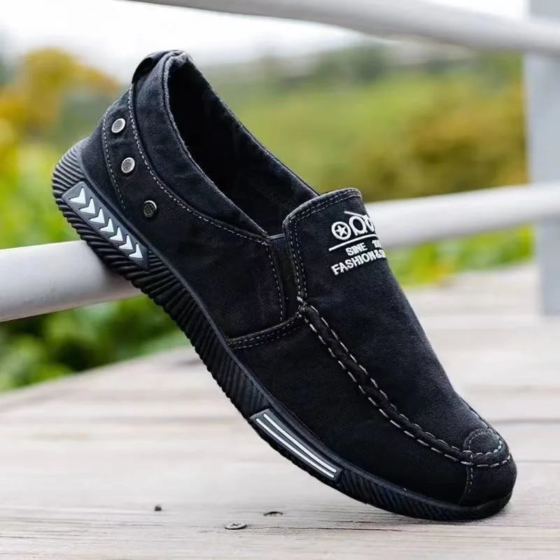 Denim Men's Canvas Shoes Slip on Sneakers Male for Summer 2024 New Outdoor Driving Moccasin Trendy Vintage Loafers Shoes for Men