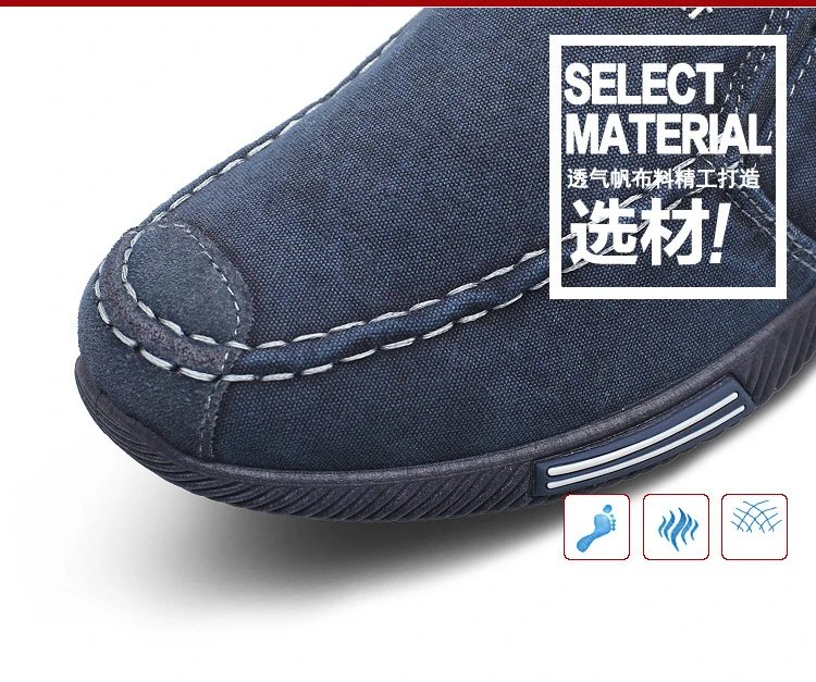 Denim Men's Canvas Shoes Slip on Sneakers Male for Summer 2024 New Outdoor Driving Moccasin Trendy Vintage Loafers Shoes for Men