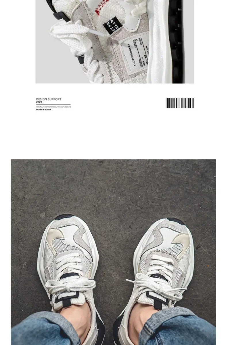 Men's Sneakers 2024 New Casual Shoes for Men Versatile Outdoor Breathable Running Shoes Mesh Lace Up Male Flats Tenis Masculino