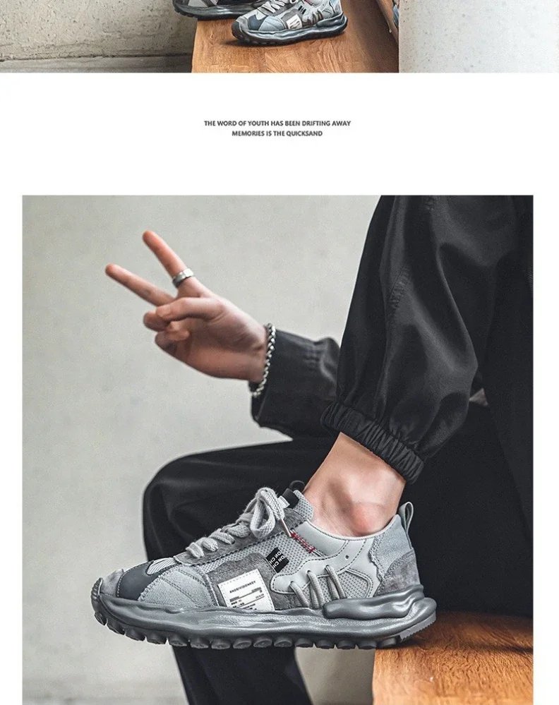 Men's Sneakers 2024 New Casual Shoes for Men Versatile Outdoor Breathable Running Shoes Mesh Lace Up Male Flats Tenis Masculino