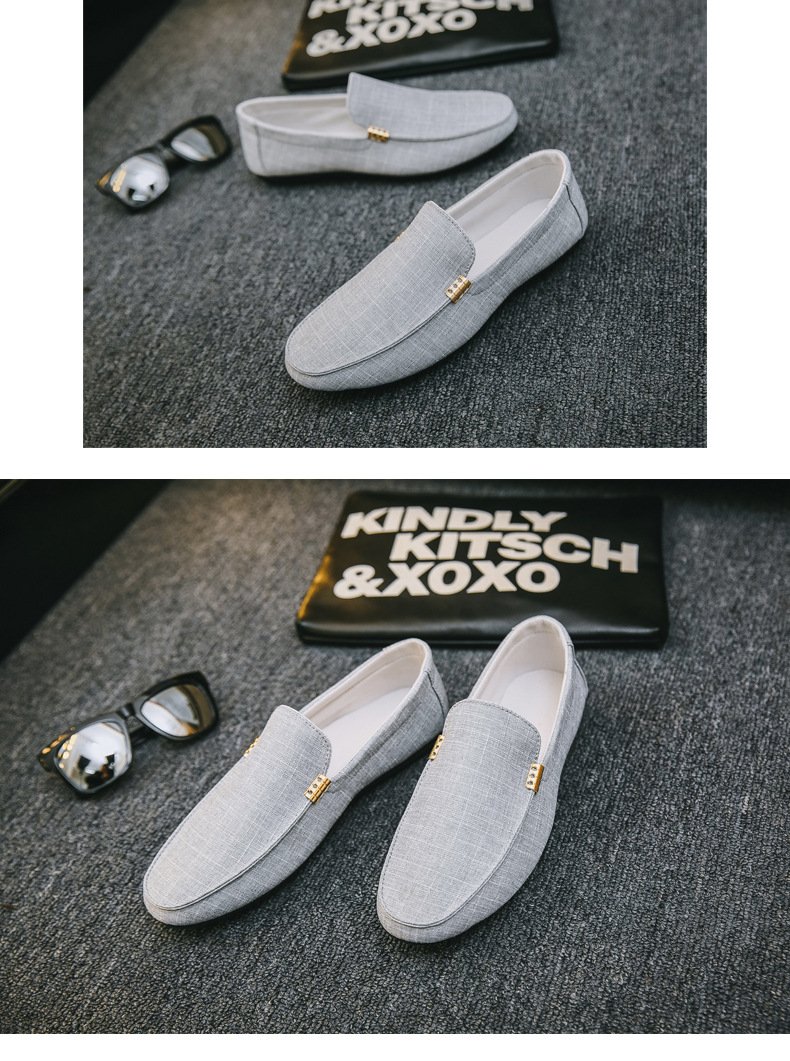 Men Casual Shoes Canvas Slip On Fashion Loafers for Male Luxury Dress Driving Shoes Formal Wedding Party Flats Plus Size