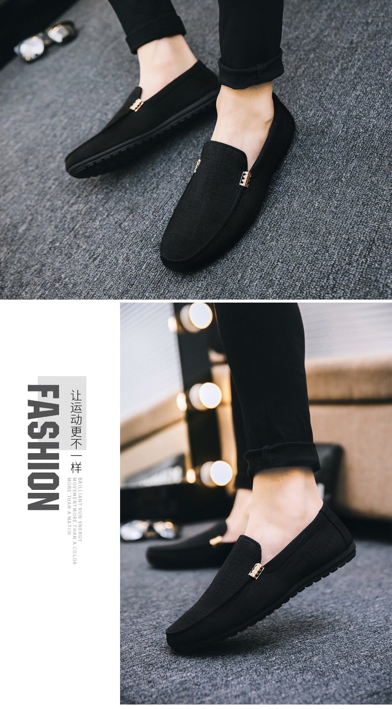 Men Casual Shoes Canvas Slip On Fashion Loafers for Male Luxury Dress Driving Shoes Formal Wedding Party Flats Plus Size