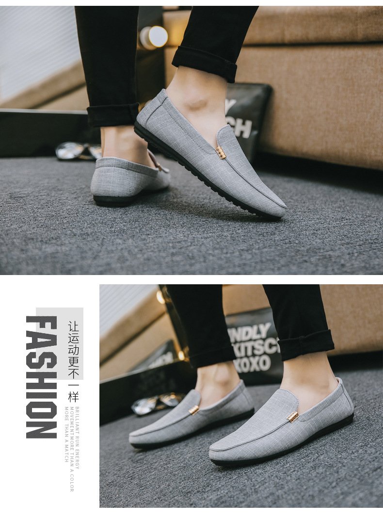 Men Casual Shoes Canvas Slip On Fashion Loafers for Male Luxury Dress Driving Shoes Formal Wedding Party Flats Plus Size