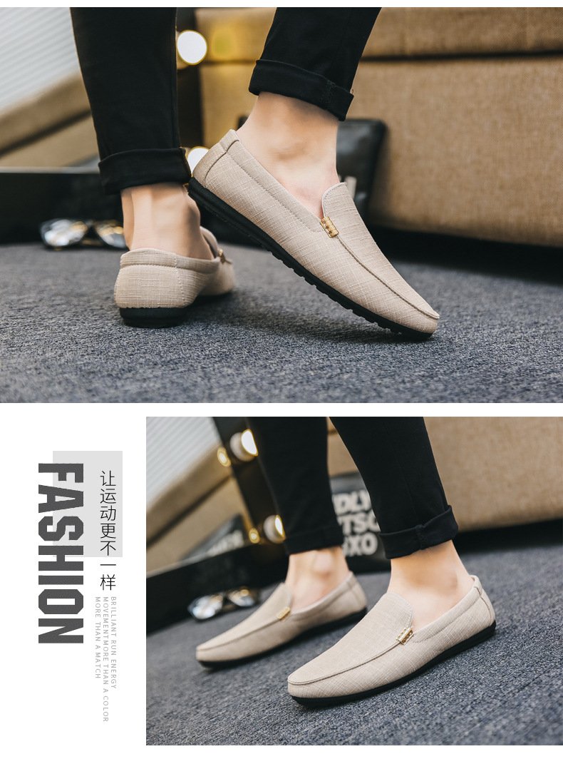 Men Casual Shoes Canvas Slip On Fashion Loafers for Male Luxury Dress Driving Shoes Formal Wedding Party Flats Plus Size