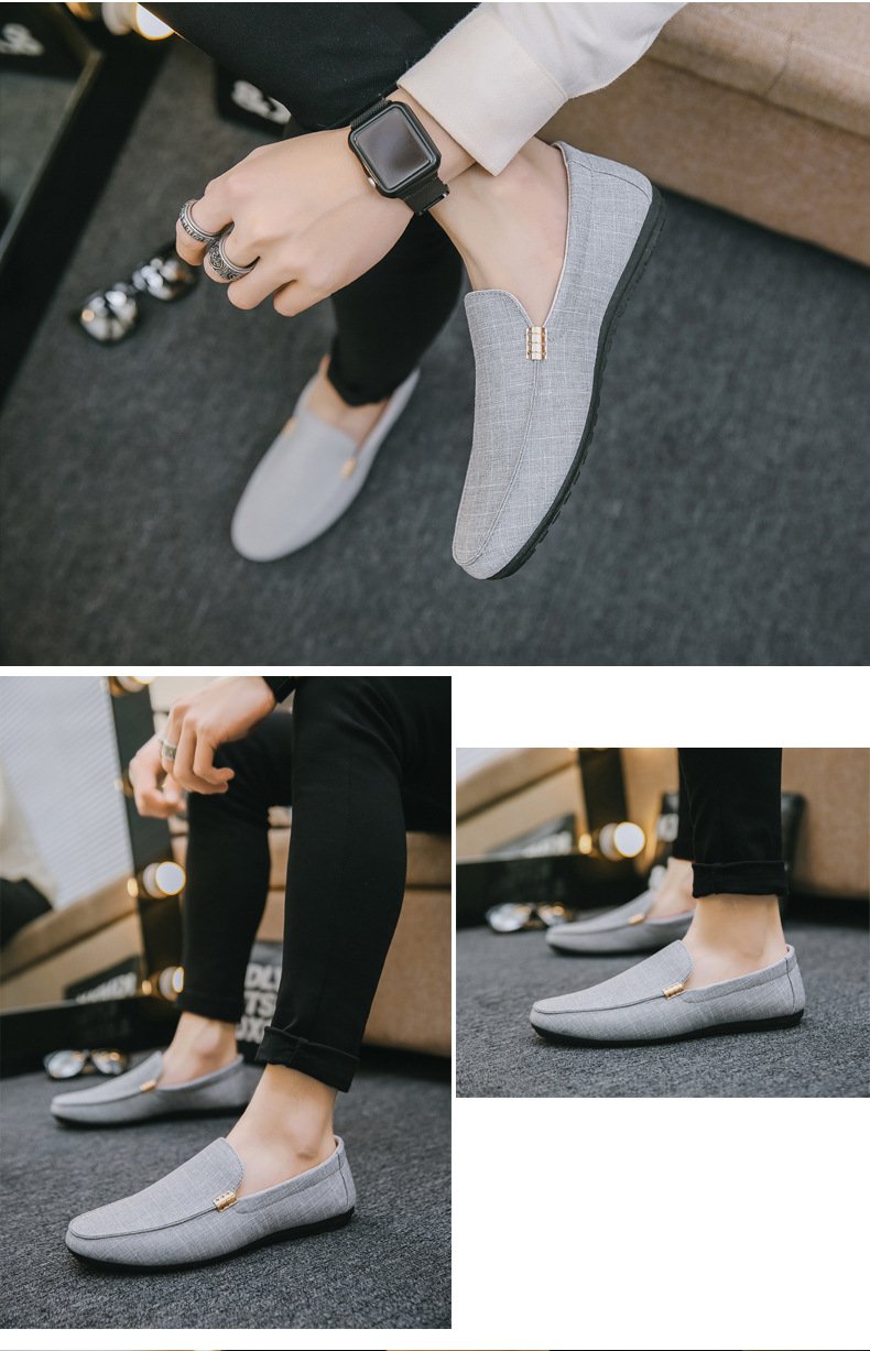 Men Casual Shoes Canvas Slip On Fashion Loafers for Male Luxury Dress Driving Shoes Formal Wedding Party Flats Plus Size