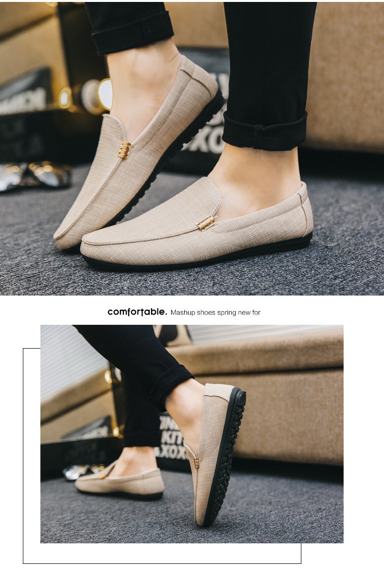 Men Casual Shoes Canvas Slip On Fashion Loafers for Male Luxury Dress Driving Shoes Formal Wedding Party Flats Plus Size