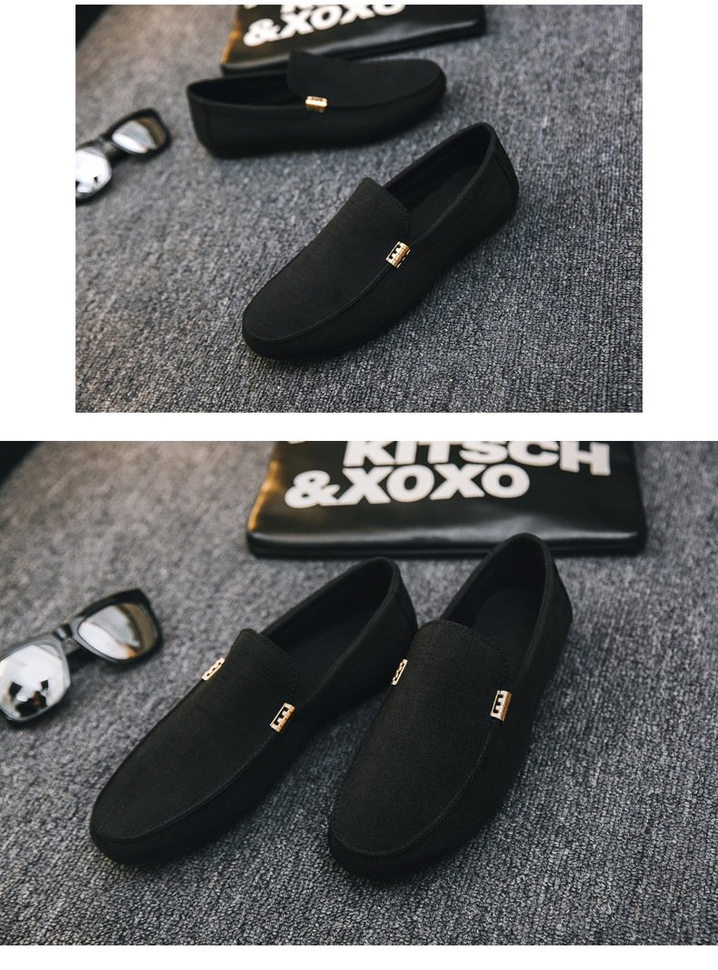 Men Casual Shoes Canvas Slip On Fashion Loafers for Male Luxury Dress Driving Shoes Formal Wedding Party Flats Plus Size