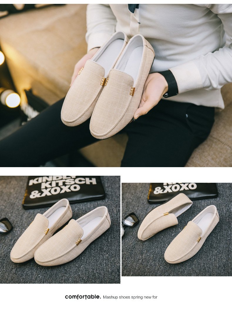Men Casual Shoes Canvas Slip On Fashion Loafers for Male Luxury Dress Driving Shoes Formal Wedding Party Flats Plus Size