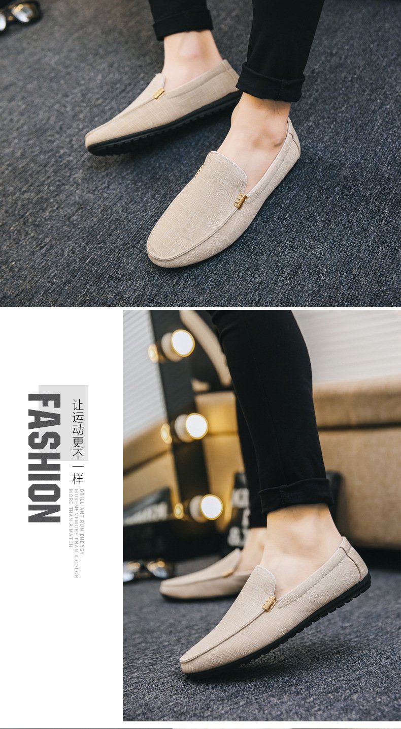 Men Casual Shoes Canvas Slip On Fashion Loafers for Male Luxury Dress Driving Shoes Formal Wedding Party Flats Plus Size