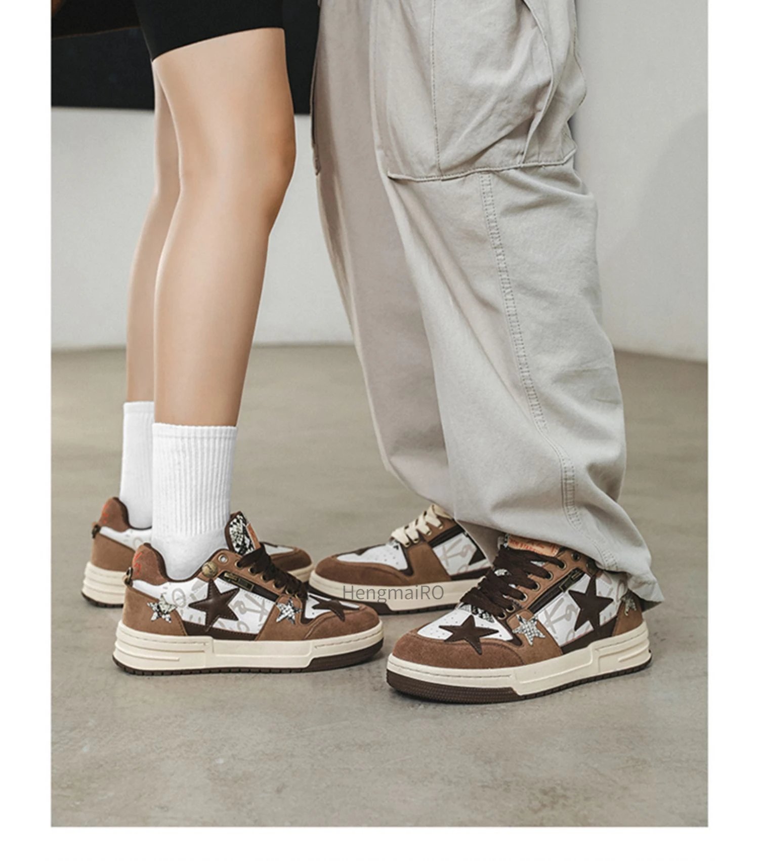 Women Shoes For Men Tennis Retro Y2K Star Punk Hip-hop Skateboard Shoes Fashion Male Sneakers Couples Outdoor Sports Casual Shoe