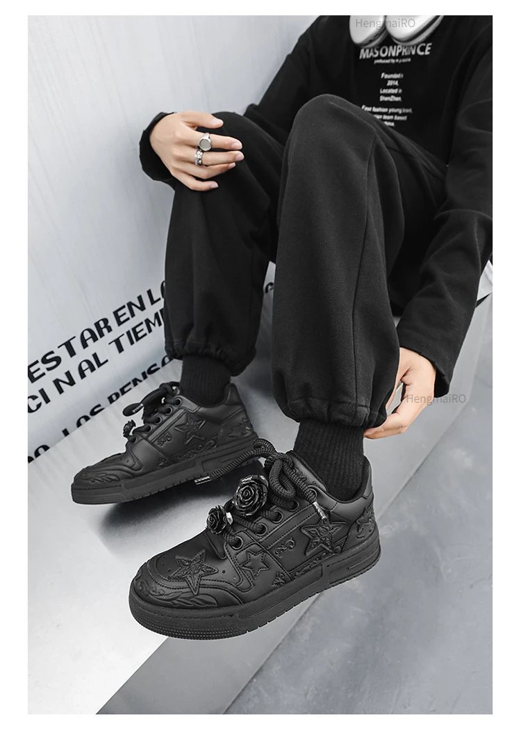 Women Shoes For Men Tennis Retro Y2K Star Punk Hip-hop Skateboard Shoes Fashion Male Sneakers Couples Outdoor Sports Casual Shoe