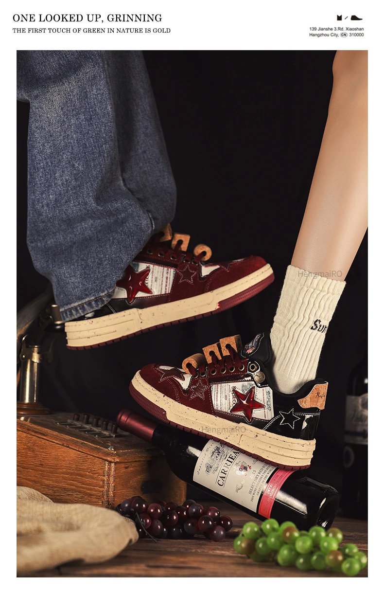 Women Shoes For Men Tennis Retro Y2K Star Punk Hip-hop Skateboard Shoes Fashion Male Sneakers Couples Outdoor Sports Casual Shoe