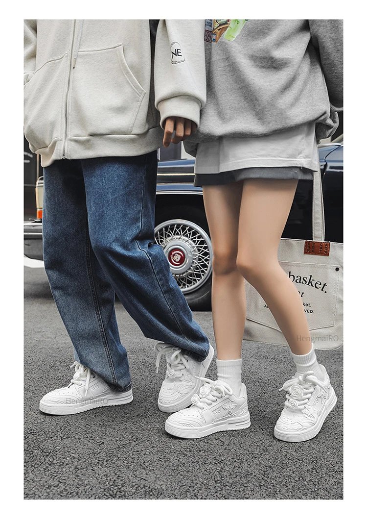 Women Shoes For Men Tennis Retro Y2K Star Punk Hip-hop Skateboard Shoes Fashion Male Sneakers Couples Outdoor Sports Casual Shoe