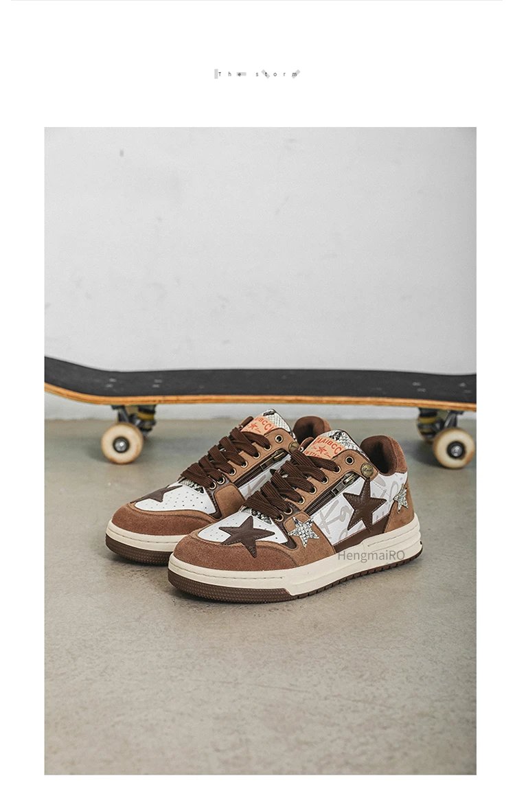 Women Shoes For Men Tennis Retro Y2K Star Punk Hip-hop Skateboard Shoes Fashion Male Sneakers Couples Outdoor Sports Casual Shoe