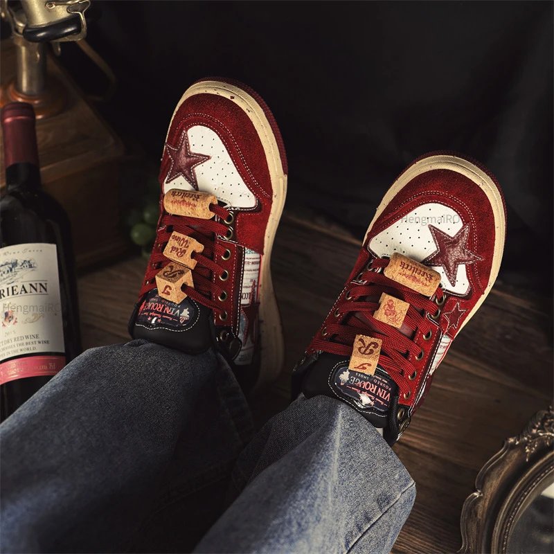 Women Shoes For Men Tennis Retro Y2K Star Punk Hip-hop Skateboard Shoes Fashion Male Sneakers Couples Outdoor Sports Casual Shoe