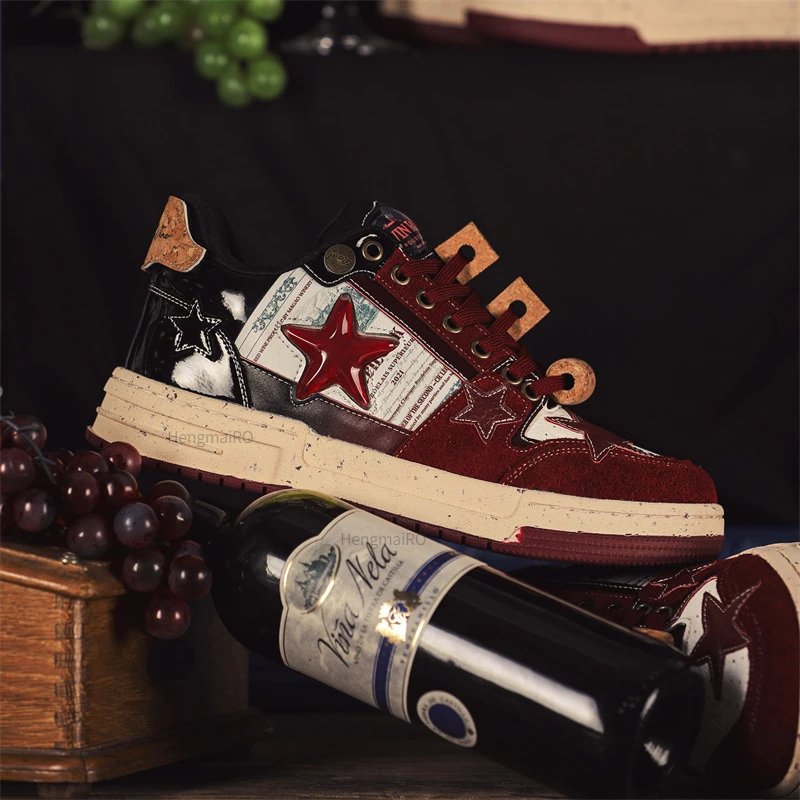 Women Shoes For Men Tennis Retro Y2K Star Punk Hip-hop Skateboard Shoes Fashion Male Sneakers Couples Outdoor Sports Casual Shoe