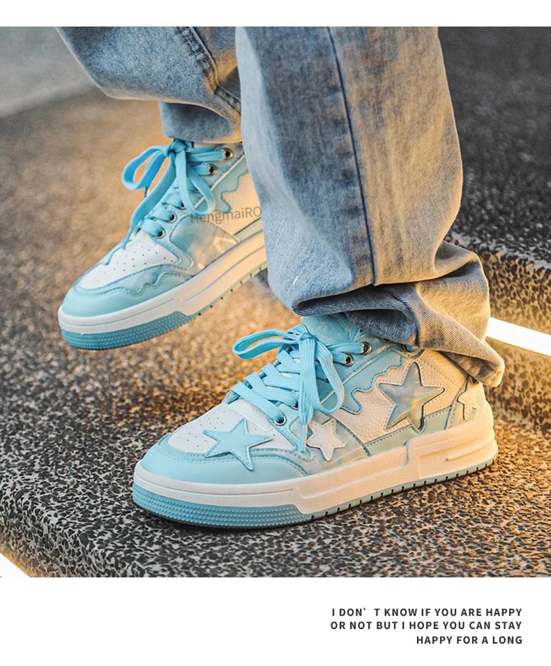 Women Shoes For Men Tennis Retro Y2K Star Punk Hip-hop Skateboard Shoes Fashion Male Sneakers Couples Outdoor Sports Casual Shoe