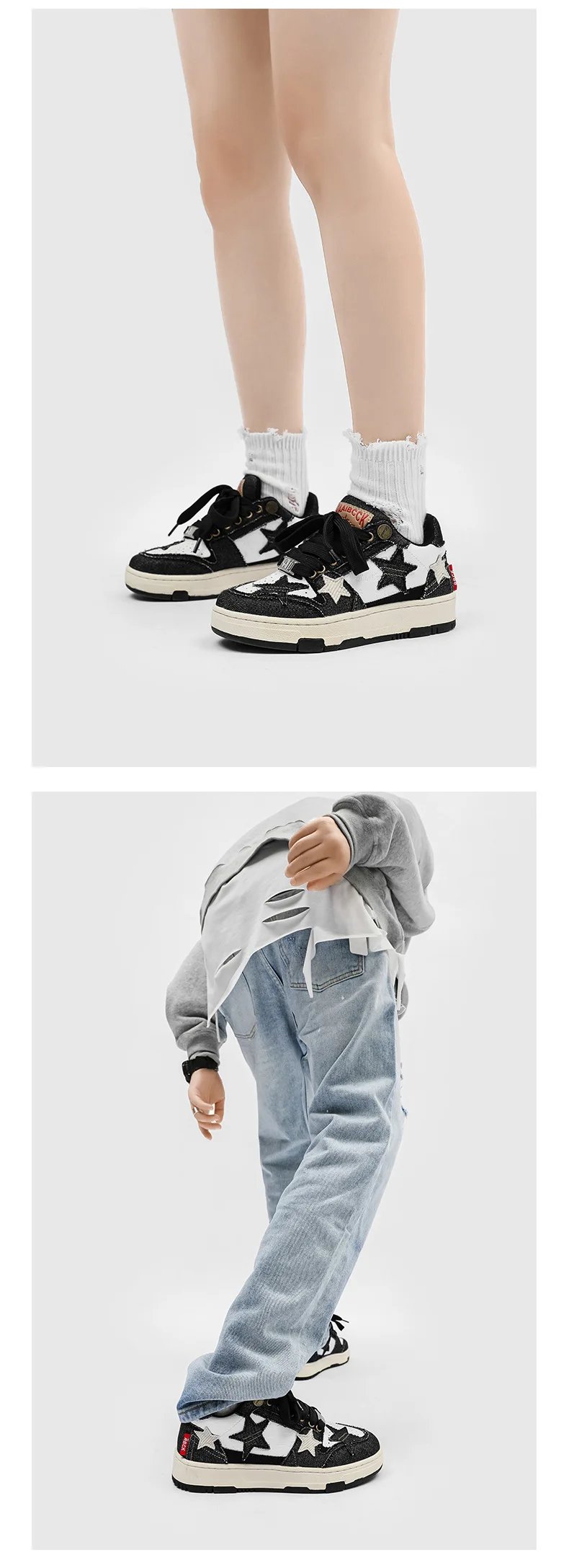 Women Shoes For Men Tennis Retro Y2K Star Punk Hip-hop Skateboard Shoes Fashion Male Sneakers Couples Outdoor Sports Casual Shoe