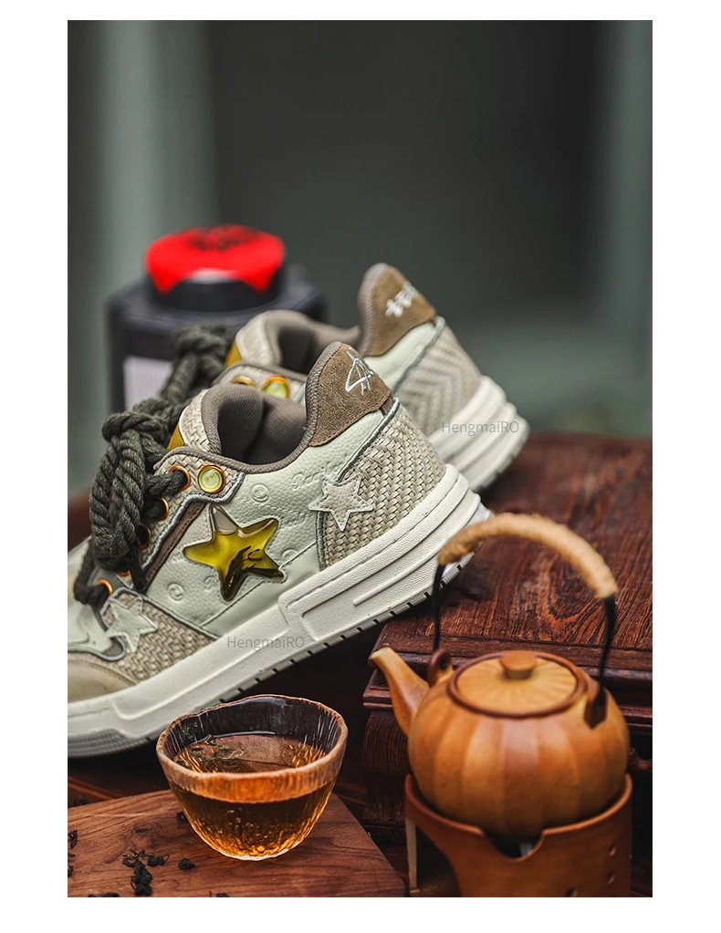 Women Shoes For Men Tennis Retro Y2K Star Punk Hip-hop Skateboard Shoes Fashion Male Sneakers Couples Outdoor Sports Casual Shoe