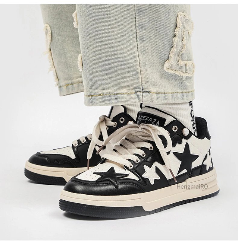 Women Shoes For Men Tennis Retro Y2K Star Punk Hip-hop Skateboard Shoes Fashion Male Sneakers Couples Outdoor Sports Casual Shoe