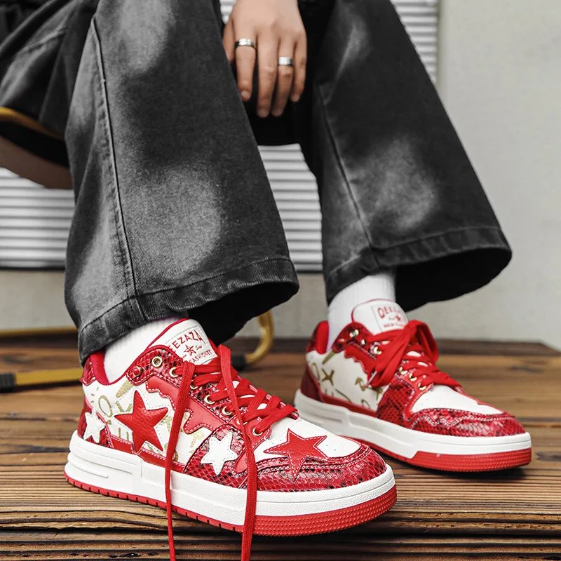 Women Shoes For Men Tennis Retro Y2K Star Punk Hip-hop Skateboard Shoes Fashion Male Sneakers Couples Outdoor Sports Casual Shoe