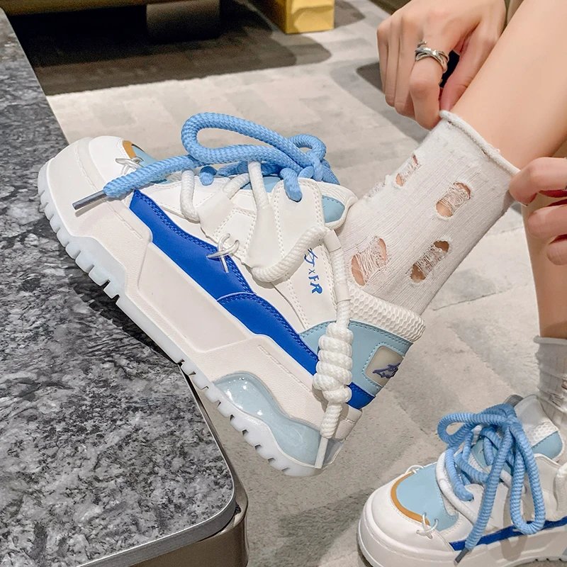 Wide Sole Women Chunky Sneakers Design Bread Shoes Women Platform Comfortable Fashion Sports Shoes Woman Zapatillas De Mujer