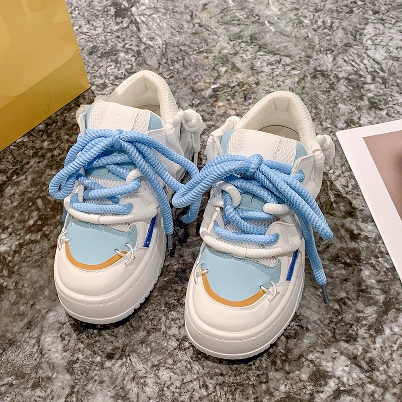 Wide Sole Women Chunky Sneakers Design Bread Shoes Women Platform Comfortable Fashion Sports Shoes Woman Zapatillas De Mujer