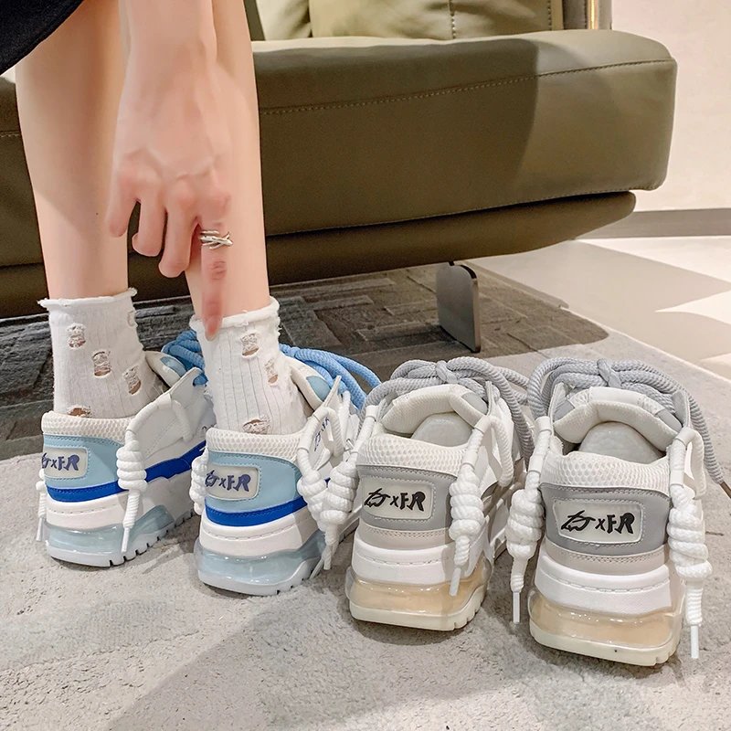 Wide Sole Women Chunky Sneakers Design Bread Shoes Women Platform Comfortable Fashion Sports Shoes Woman Zapatillas De Mujer