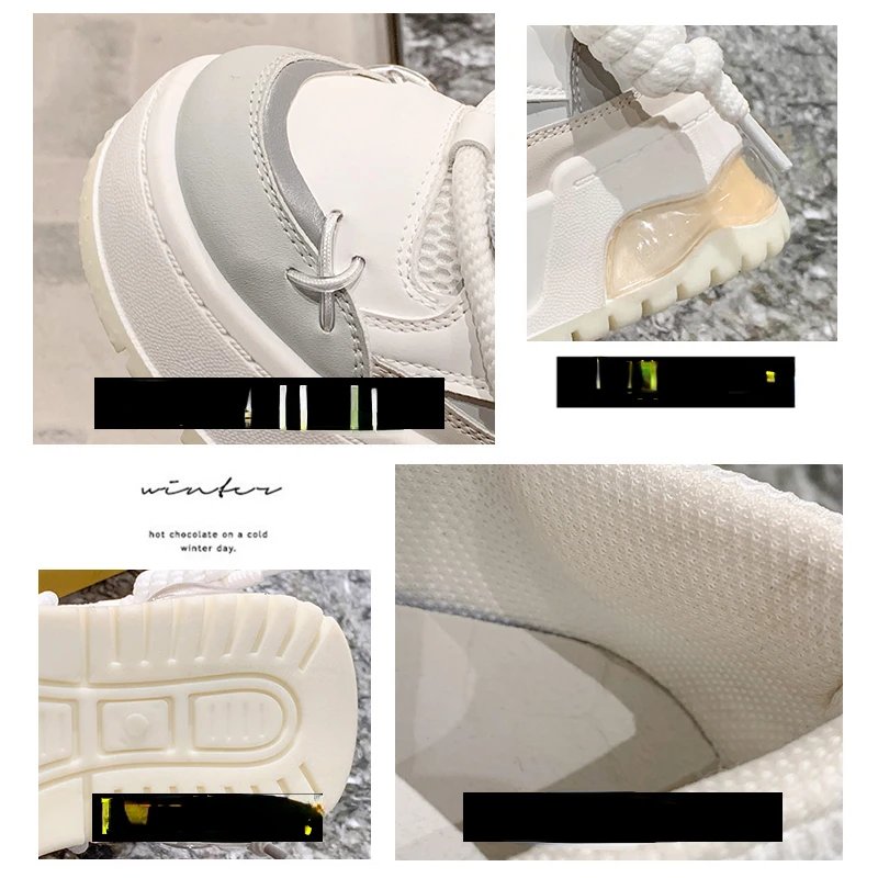 Wide Sole Women Chunky Sneakers Design Bread Shoes Women Platform Comfortable Fashion Sports Shoes Woman Zapatillas De Mujer