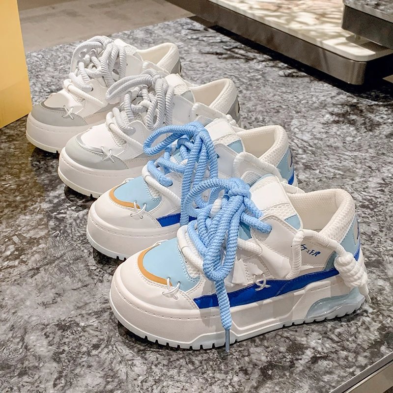 Wide Sole Women Chunky Sneakers Design Bread Shoes Women Platform Comfortable Fashion Sports Shoes Woman Zapatillas De Mujer